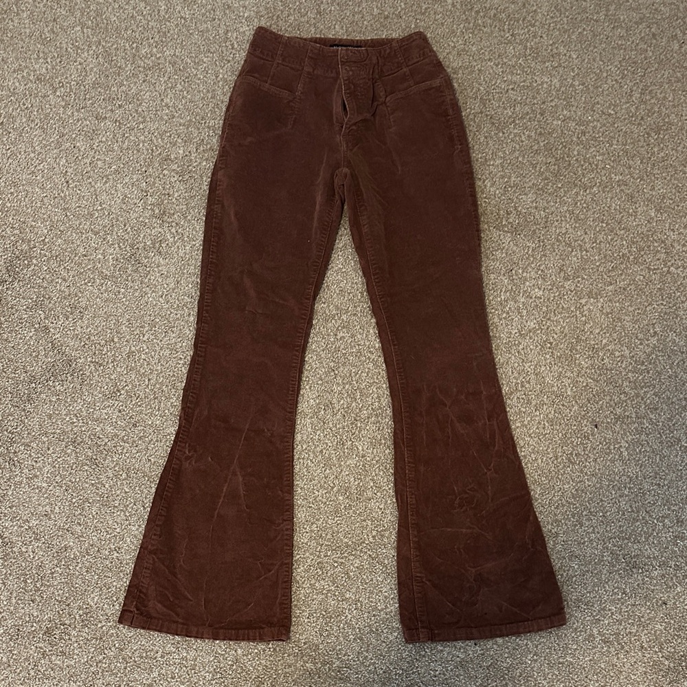 Lucky Brand Chocolate Corduroy Flare Pants